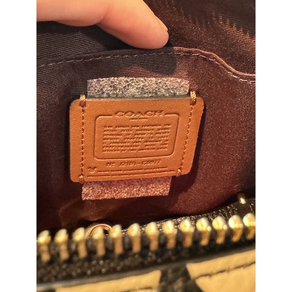 Coach (C6977) Mickey Mouse X Keith Haring Serena Leather Satchel Handbag Purse - Picture 5 of 9